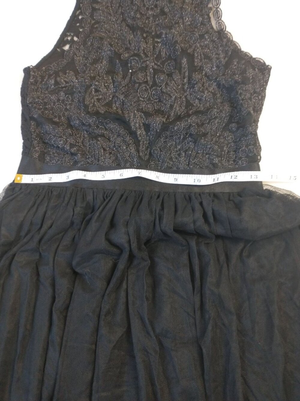 Black Lace A Line Ballerina Core Cocktail Dress Size Small - Picture 7 of 12